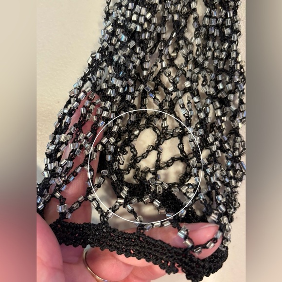 Beaded mesh ladies shirt. Size: M - Picture 10 of 10